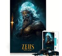 Poster Zeus,Puzzle de 1000 pièces pour Adultes,pour réfléchir,s'entraîner et Jouer Assemblage Solide,Aucune pièce ne se détache Cadeau Unique pour soulager Le Stress (38x26cm)