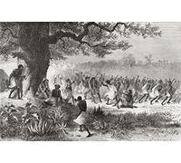 Posterazzi Henry Morton Stanley regardant la tribu Vouagogos se préparant à la bataille pendant son expédition en 1871 d'El Mundo En La Mano Publié 1878 Poster Print (36 x 22)
