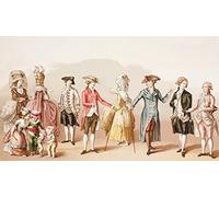 Posterazzi Mode masculine française sous le règne de Louis Xvi. De Xviii Siecle Institutions Usages Et Costumes Publié Paris 1875 Affiche (19 x 11)
