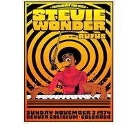 Postercinema Stevie Wonder at Denver Coliseum Colorado - Affiche de qualité cm. 30 x 40