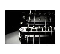 Postereck - 0083 - Guitare électrique N&B, instrument de musique rock. Art Mural Impression - Décoration musique, studio, Poster - Affiche - 4:3 40,0 cm x 30,0 cm