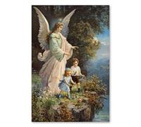 Postereck - 0152 - Ange gardien, enfants, peinture ancienne. Art Mural Impression - Décoration chambre enfant, spirituel, Canvas - toile - 40,0 cm x 30,0 cm