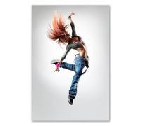 Postereck - 0191 - Hip Hop, danseuse, musique, street dance. Art Mural Impression - Décoration danse, urbaine, rythme, Canvas - Affiche - 3:2 61,0 cm x 40,5 cm