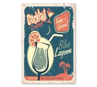 Postereck - 0479 - Affiche Vintage, Cocktail Lounge Bar, slogan. Art Mural Tirage - Décoration bar, rétro, Poster - Affiche - 3:2 61,0 cm x 40,5 cm