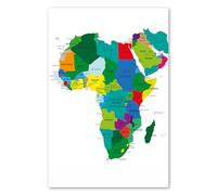 Postereck - 0936 - Carte politique, Afrique, Moyen-Orient, éducation. Art Mural Impression - Décoration voyage, géographie, Poster - Affiche - 4:3 40,0 cm x 30,0 cm