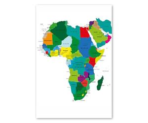 Postereck - 0936 - Carte politique, Afrique, Moyen-Orient, éducation. Art Mural Impression - Décoration voyage, géographie, Poster - Affiche - 4:3 40,0 cm x 30,0 cm