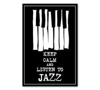 Postereck - 1021 - Affiche Jazz, panneau Musique Instrument Touches. Art Mural Impression - Décoration musique, rétro, Poster - Affiche - DIN A4 21,0 cm x 29,7 cm
