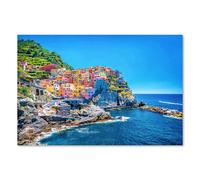 Postereck - 1302 - Cinque Terre, mer, côte, village, Italie. Art Mural Impression - Décoration voyage, architecture, Poster - Affiche - 4:3 40,0 cm x 30,0 cm