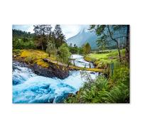 Postereck - 1367 - Pont, rivière, forêt, nature, montagne, randonnée. Art Mural Impression - Décoration nature, paysage, Poster - Affiche - 3:2 30,0 cm x 20,0 cm