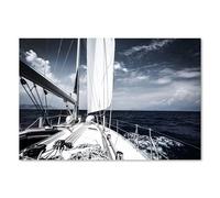 Postereck - 1430 - Voilier, eau, mer, voile, nature, bateau. Art Mural Impression - Décoration marine, voyage, Canvas - Affiche - 3:2 91,0 cm x 61,0 cm