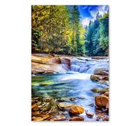 Postereck - 1493 - Rivière, forêt, nature, paysage, chute d'eau. Art Mural Impression - Décoration nature, Canvas - Affiche - 3:2 91,0 cm x 61,0 cm