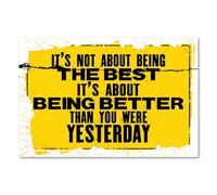 Postereck - 1673 - Affiche Vintage, Its Not About Motivation Slogan - Slogan Ecriture Poster Photo Posters Tableaux Tableaux Muraux - Leinwand - 40,0 cm x 30,0 cm