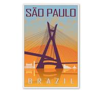 Postereck - 1844 - Sao Paulo, Brésil, Amérique du Sud. Art Mural Impression - Décoration voyage, urbaine, Canvas - Affiche - 3:2 61,0 cm x 40,5 cm