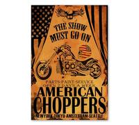 Postereck - 1973 - American Choppers Affiche, Moto Bike NY USA. Art Mural Tirage - Décoration moto, rétro, Canvas - toile - 40,0 cm x 30,0 cm