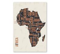 Postereck - 2122 - Impression Carte Afrique Continent Pays Vintage - Art Mural, Voyage, Géographie, Éducation - Affiche - 4:3 40,0 cm x 30,0 cm