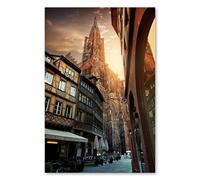 Postereck - 2631 - Tirage Cathédrale de Strasbourg Église Foi Religion - Art Mural, Voyage, Architecture - toile - 60,0 cm x 40,0 cm