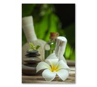 Postereck - 2845 - Bien-être, détente Bougie Fleur Pierres - Poster mural Tableau photo murale - Poster - 4:3-81,0 cm x 61,0 cm
