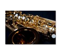 Postereck - 3277 - Tirage Saxophone Instrument de Musique Jazz Orchestra - Art Mural, Rétro, Audio - Affiche - 4:3 81,0 cm x 61,0 cm