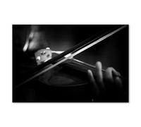 Postereck - 3398 - Tirage Violon Musique Classique Instrument Musicien N&B - Art Mural, Audio, Rétro - toile - 60,0 cm x 40,0 cm