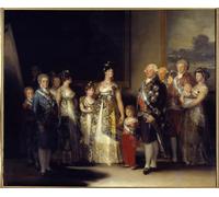 POSTERIIk Art Mural Classique Portrait du roi d'Espagne Charles IV et de sa famille au centre la reine Marie Louise de Bourbon-parme peinture de Francisco de Goya Pour la Décoration Murale 60x90cm