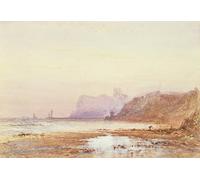 POSTERIIk Célèbre Moderne Mur Art Tableaux Posters À Whitby avec l'abbaye au-delà par George Weatherill Paysage Toile Affiche Pour la Décoration Murale 60x90cm