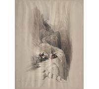 POSTERIIk Célèbre Moderne Mur Art Tableaux Posters Ascension au sommet du Sinaï par David Roberts Paysage Toile Affiche Pour la Décoration du Salon 60x90cm