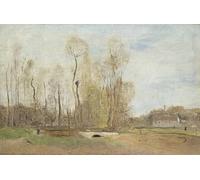 POSTERIIk Célèbre Moderne Mur Art Tableaux Posters Auvers-sur-oise : l'étang de Daubigny de Jean Baptiste Camille Corot Paysage Toile Affiche Pour la Décoration Murale 60x90cm
