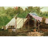 POSTERIIk Célèbre Moderne Mur Art Tableaux Posters Camp dans le bois du Maine par George Brown Paysage Toile Affiche Pour la Décoration Murale 60x90cm