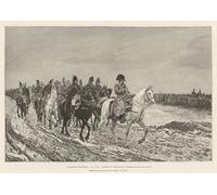POSTERIIk Célèbre Moderne Mur Art Tableaux Posters Campagne de France par Jean Louis Ernest Meissonier Paysage Toile Affiche Pour la Décoration de Bureau 60x90cm