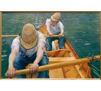 POSTERIIk Célèbre Moderne Mur Art Tableaux Posters Canotiers Ramant Sur L'yerres de Gustave Caillebotte Paysage Toile Affiche Pour la Décoration de Bureau 60x90cm