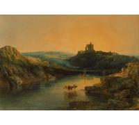 POSTERIIk Célèbre Moderne Mur Art Tableaux Posters Château de Norham : Matin par Mallord William Turner Paysage Toile Affiche Pour la Décoration de Bureau 60x90cm