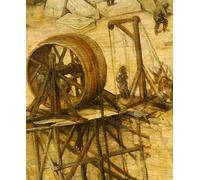 POSTERIIk Célèbre Moderne Mur Art Tableaux Posters Détail de la grue de la tour de Babel par Pieter Bruegel l'Ancien Paysage Toile Affiche Pour la Décoration de Bureau 60x90cm