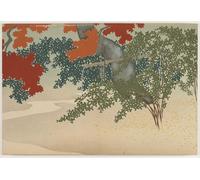 POSTERIIk Célèbre Moderne Mur Art Tableaux Posters Fleurs des cent mondes par Kamisaka Sekka Paysage Toile Affiche Pour la Décoration Murale 60x90cm