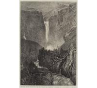 POSTERIIk Célèbre Moderne Mur Art Tableaux Posters La Chute du Reichenbach de Mallord William Turner Paysage Toile Affiche Pour la Décoration du Salon 60x90cm