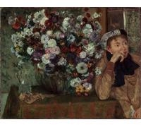 POSTERIIk Célèbre Moderne Mur Art Tableaux Posters La Femmechrysanthèmes d'Edgar Degas Paysage Toile Affiche Pour la Décoration Murale 60x90cm