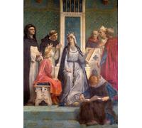 POSTERIIk Célèbre Moderne Mur Art Tableaux Posters La reine blanche de Castille donne une conférence au futur roi Louis Ix par Cabanel Paysage Toile Affiche Pour la Décoration Murale 60x90cm
