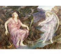 POSTERIIk Célèbre Moderne Mur Art Tableaux Posters Le décès de l'âme à la mort par Evelyn De mrgans Paysage Toile Affiche Pour la Décoration du Salon 60x90cm