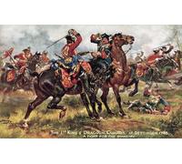 POSTERIIk Célèbre Moderne Mur Art Tableaux Posters le Kings Horse Now the St Dragoon Guards Bataille de Dettingen par Henry A. Payne Paysage Toile Affiche Pour la Décoration Murale 60x90cm