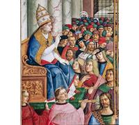 POSTERIIk Célèbre Moderne Mur Art Tableaux Posters Le pape élu avec le nom de Pie II entre à Saint-Pierre par Bernardino Di Betto Painturicchio Pour la Décoration du Salon 60x90cm