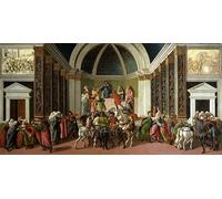 POSTERIIk Célèbre Moderne Mur Art Tableaux Posters l'Histoire de Virginie de Sandro Botticelli Paysage Toile Affiche Pour la Décoration de Bureau 60x90cm