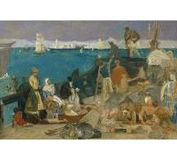 POSTERIIk Célèbre Moderne Mur Art Tableaux Posters Marseille vers l'Orient par Pierre Puvis De Chavannes Paysage Toile Affiche Pour la Décoration du Salon 60x90cm