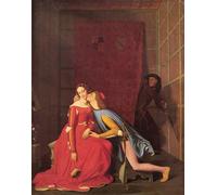 POSTERIIk Célèbre Moderne Mur Art Tableaux Posters Paolo et Francesca Jean Auguste Ingres Paysage Toile Affiche Pour la Décoration Murale 60x90cm