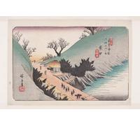 POSTERIIk Célèbre Moderne Mur Art Tableaux Posters Pas d'Annaka par Utagawa Hiroshige Paysage Toile Affiche Pour la Décoration Murale 60x90cm