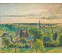 POSTERIIk Célèbre Moderne Mur Art Tableaux Posters Paysage à Éragny par Camille Jacob Pissarro Paysage Toile Affiche Pour la Décoration du Salon 60x90cm