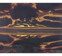 POSTERIIk Célèbre Moderne Mur Art Tableaux Posters Paysage marin avec soleil couchant par Leon Spilliaert Paysage Toile Affiche Pour la Décoration du Salon 60x90cm