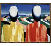 POSTERIIk Célèbre Moderne Mur Art Tableaux Posters Paysans de Kazimirovich Malevich Paysage Toile Affiche Pour la Décoration de Bureau 60x90cm