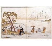 POSTERIIk Célèbre Moderne Mur Art Tableaux Posters Plaisirs des quatre saisons Couleurs et parfums de fleurs par Kitagawa Utamaro Paysage Toile Affiche Pour la Décoration Murale 60x90cm