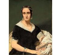 POSTERIIk Célèbre Moderne Mur Art Tableaux Posters Portrait de jeune femmecolliers de perles par Théodore Chassériau Paysage Toile Affiche Pour la Décoration du Salon 60x90cm