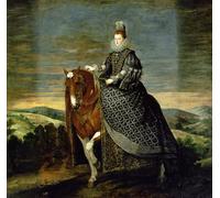 POSTERIIk Célèbre Moderne Mur Art Tableaux Posters Portrait de la reine Marguerite d'Autriche par Diego Velazquez Paysage Toile Affiche Pour la Décoration de Bureau 60x90cm