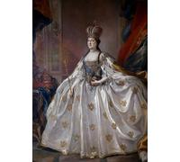 POSTERIIk Célèbre Moderne Mur Art Tableaux Posters Portrait de l'impératrice russe Catherine II par Stefano Torelli Paysage Toile Affiche Pour la Décoration de Bureau 60x90cm